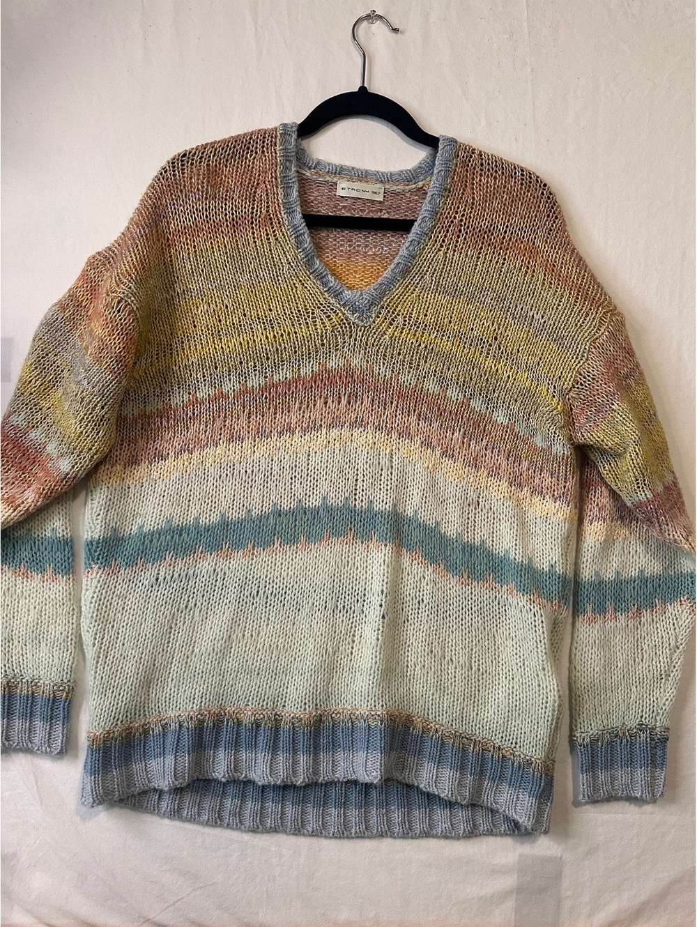 ETRO Italian Wool Cashmere Silk Striped Sweater Multicolor Women’s 44